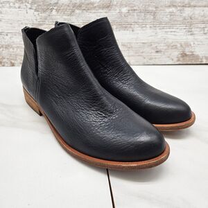 Kork-Ease Renny Leather Boots Womens 7.5 Black Ankle Bootie Western Comfort New